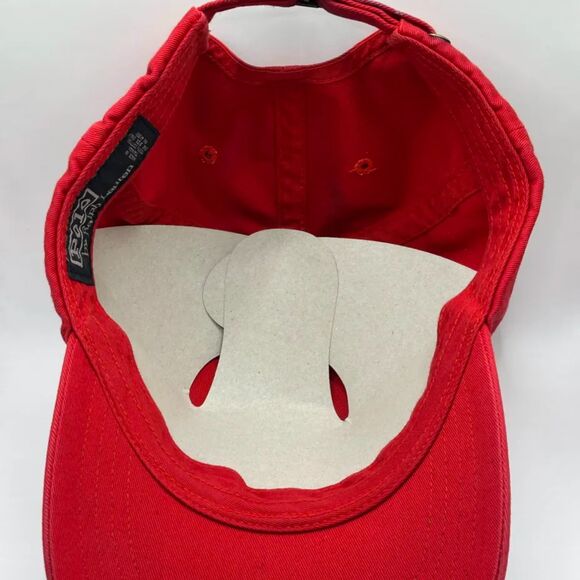 Vintage Polo Ralph Lauren Red Polo Bear Baseball Cap RARE! - Picture 4 of 6